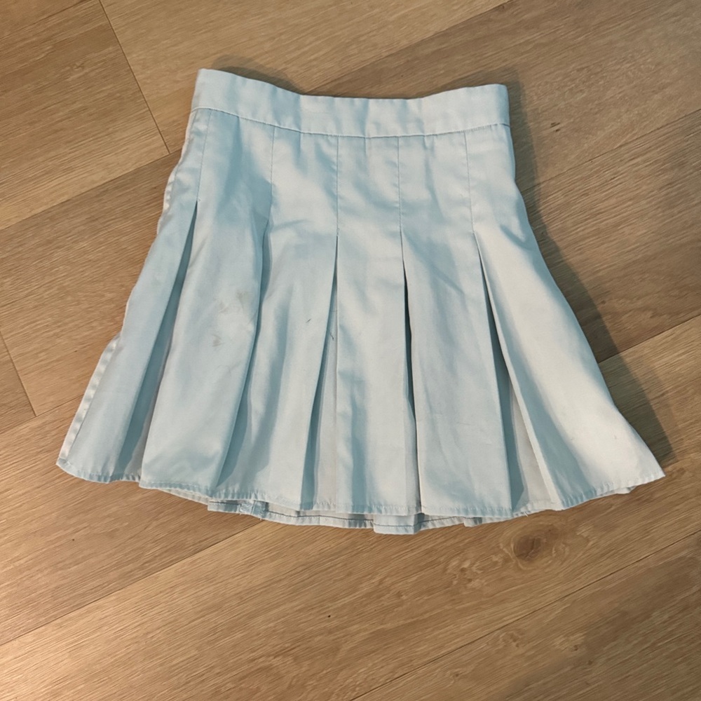 Forever 21 Light Blue Pleated Skater Skirt